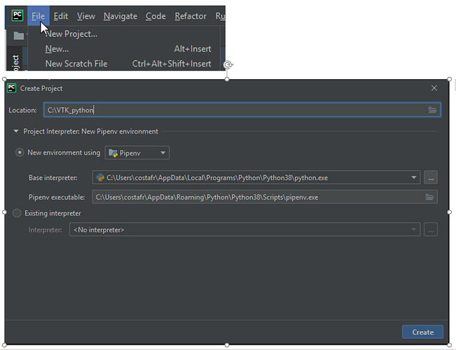 python vtk install cmake